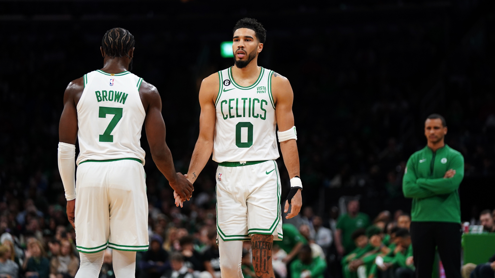 Jaylen Brown y Jayson Tatum (Playoffs)