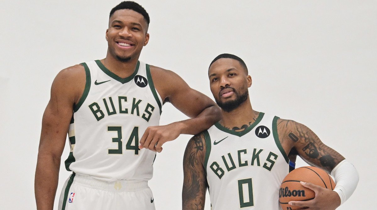 Giannis Antetokounmpo y Damian Lillard (Agencia Libre 2023)